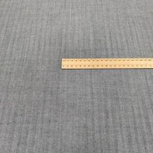 Annie 100% Japanese Wool Herringbone, Black, for sale at Minerva's Bower, ruler included for scale