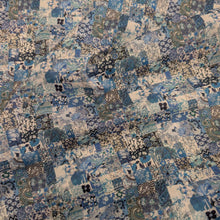 Load image into Gallery viewer, Drape of of Liberty 100% Cotton Tana Lawn, Archive Patchwork B, small Floral patchwork design in blues, for sale at Minerva&#39;s Bower