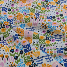 Load image into Gallery viewer, Draped colourful floral pattern 100% cotton Art Gallery fabric, for sale at Minerva&#39;s Bower