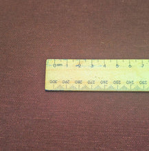 Load image into Gallery viewer, Close up flat lay of 100% cotton twill Astoria, Claret , ruler included -  for sale at Minerva's Bower