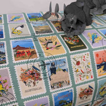 Load image into Gallery viewer, Close up of 100% Cotton by Devonstone, Aussie Backyard Bird Stamps - for sale at Minerva's Bower