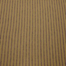 Load image into Gallery viewer, Flat lay of Atumnal Stripe 80% linen 20% cotton - for sale at Minerva's Bower
