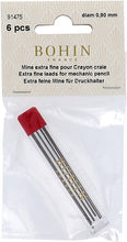 Load image into Gallery viewer, Bohin Extra Fine Mechanical Chalk Pencil Refills, Grey