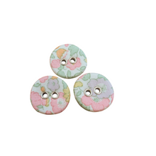 Load image into Gallery viewer, Liberty Tana Lawn Buttons, Betsy Ann H, 16mm 10 pack, for sale at Minerva&#39;s Bower