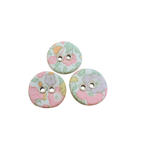 Liberty Tana Lawn Buttons, Betsy Ann H, 16mm 10 pack, for sale at Minerva's Bower