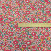 Load image into Gallery viewer, Flat lay of Liberty 100% Cotton Tana Lawn, Betsy Meadow B, with a ruler included for scale for sale at Minerva&#39;s Bower