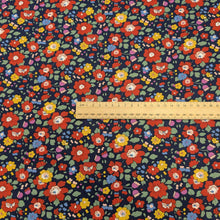 Load image into Gallery viewer, Flat lay of Liberty 100% Cotton Tana Lawn, Betsy Meadow C, with a ruler included for scale for sale at MInerva&#39;s Bower