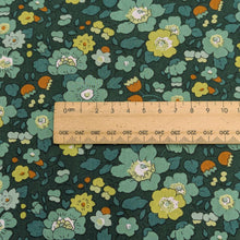Load image into Gallery viewer, Close up of Liberty Tana Lawn, Betsy Meadow D, for sale at Minerva&#39;s Bower with ruler included for scale