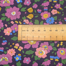 Load image into Gallery viewer, Close up flat lay of Liberty 100% Cotton Tana Lawn, Betsy Meadow D, ruler included for scale - for sale at Minerva's Bower