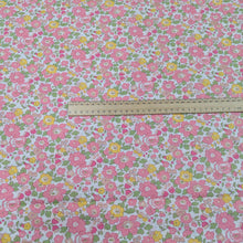 Load image into Gallery viewer, Liberty 100% Cotton Tana Lawn, Betsy Metallic AB, for sale at Minerva&#39;s Bower, ruler included for scale