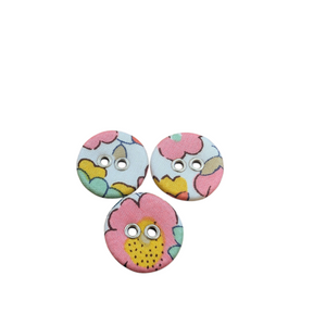 Liberty Tana Lawn Buttons, Betsy Q, 16mm 10 pack, for sale at Minerva's Bower