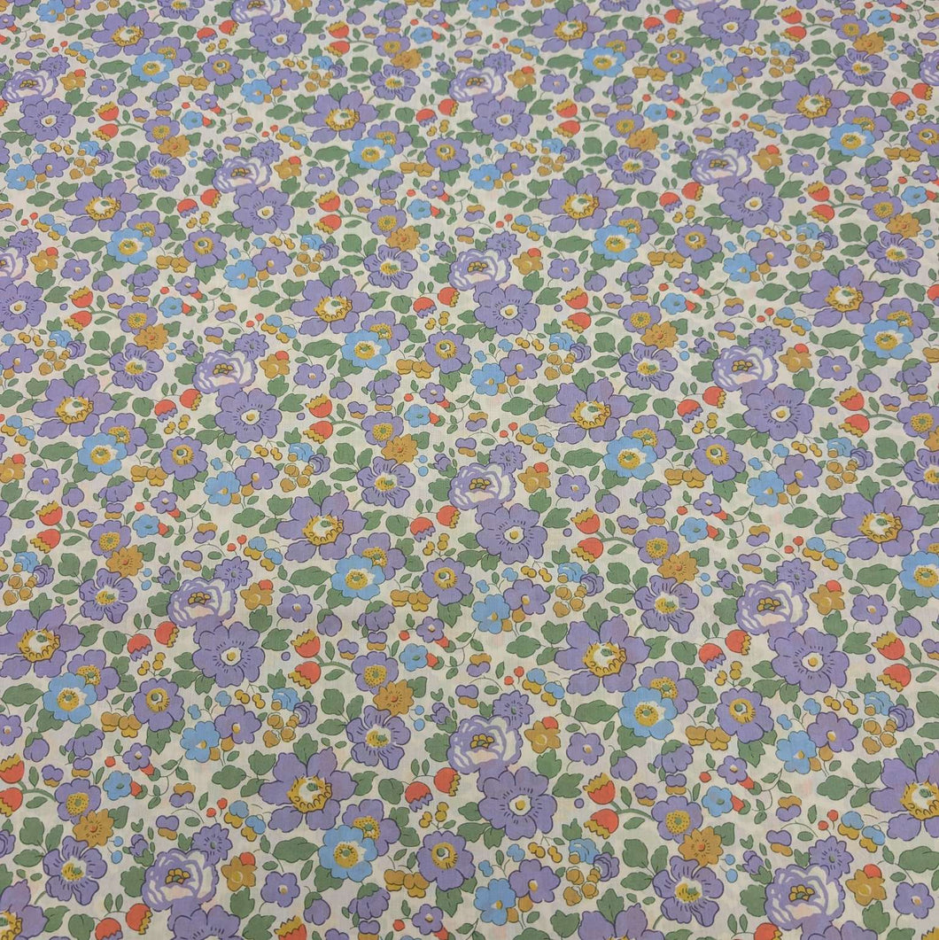 Flat lay of Liberty 100% Cotton Tana Lawn, Betsy R, for sale at Minerva's Bower