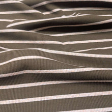 Load image into Gallery viewer, Flat drape of Billie 95% cotton 5% elastane Jersey, Khaki - for sale at Minerva's Bower
