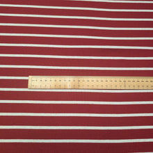 Load image into Gallery viewer, Flat lay of Billie 95% cotton 5% elastane Jersey, Red, ruler included for scale - for sale at Minerva's Bower