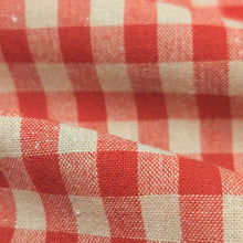Load image into Gallery viewer, Close up of 100% washed cotton Bimba, Red  - for sale at Minerva's Bower