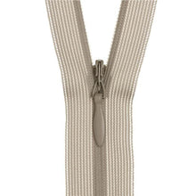 Load image into Gallery viewer, 25cm Invisible zip in pale smoke grey for sale at Minerva&#39;s Bower