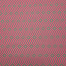 Load image into Gallery viewer, Flat lay of Ruby Star, Lofi 85% Cotton 15% Linen Bitmapped Neon Pink - for sale at Minerva's Bower