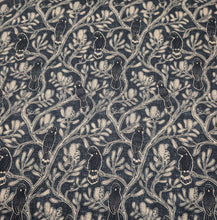 Load image into Gallery viewer, Flat lay of 100%Cotton by Devonstone, Bushland Beauty Black Cockatoos - for sale at Minerva's Bower