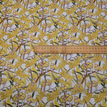 Load image into Gallery viewer, Flat lay of 100% Cotton May Gibbs Blossom Babies in White, ruler included for scale - for sale at Minerva's Bower