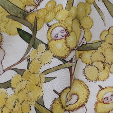 Load image into Gallery viewer, Close up of 100% Cotton May Gibbs Blossom Babies in White, ruler included for scale - for sale at Minerva's Bower