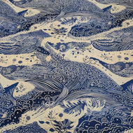 Flat lay of Wideback 100% Cotton, Blue Essence, for sale at Minerva's Bower