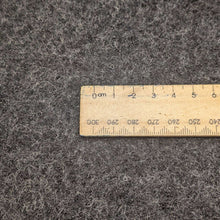 Load image into Gallery viewer, Close up flat lay of Boiled 100% Wool, Charcoal Marle, ruler included- for sale at Minerva's Bower