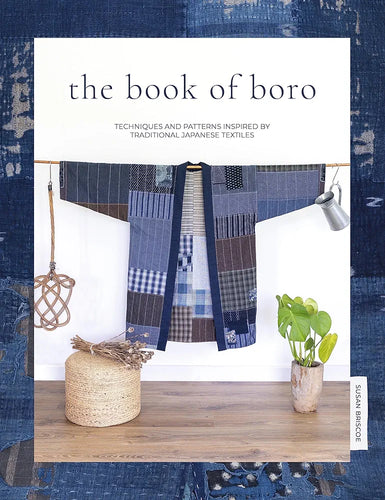 Book cover of 'the book of boro' with a traditional Japanese textile design, available at Minerva's Bower