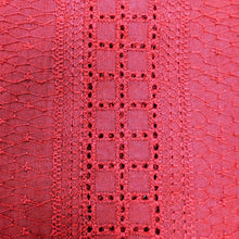 Load image into Gallery viewer, Close up of Brigid Embroidered 100% Cotton, Burgundy for sale at Minerva&#39;s Bower