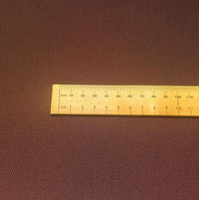 Load image into Gallery viewer, Close up flat lay of Burrows 100% Cotton Drill, Burgundy - ruler included for scale for sale at Minerva's Bower