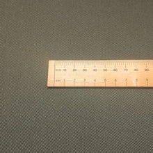 Load image into Gallery viewer, Close up flat lay of Burrows 100% Cotton Drill, Khaki - ruler included for scale for sale at Minerva's Bower