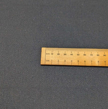 Load image into Gallery viewer, Close up flat lay of Burrows 100% Cotton Drill, Navy- ruler included for scale for sale at Minerva's Bower