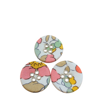 Load image into Gallery viewer, Liberty Tana Lawn Buttons, Betsy Q, 22mm 10 pack, for sale at Minerva&#39;s Bower