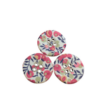 Load image into Gallery viewer, Liberty Tana Lawn Buttons, Wiltshire Bud B, 22mm 10 pack, for sale at Minerva&#39;s Bower