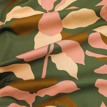 Load image into Gallery viewer, Flat drape of Wideback 100% Cotton, Calathea, lovely soft touch cotton for all garments available at Minerva's Bower, ruler included for scale