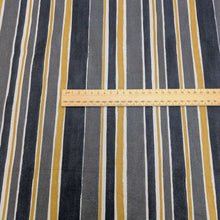 Load image into Gallery viewer, Japanese Cotton Batiste, Charcoal Stripe for sale at Minerva&#39;s Bower, ruler included for scale