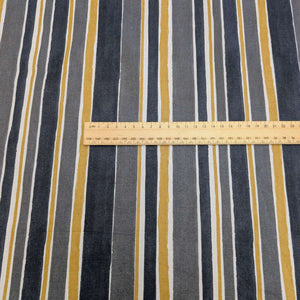 Japanese Cotton Batiste, Charcoal Stripe for sale at Minerva's Bower, ruler included for scale