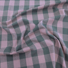 Load image into Gallery viewer, Drape of Chica check 100% washed Cotton in Beryl for sale at Minerva&#39;s Bower