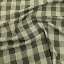 Load image into Gallery viewer, Drape of Chica check 100% washed Cotton in Black for sale at Minerva&#39;s Bower