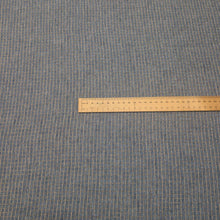 Load image into Gallery viewer, Flat lay of Claude 87% Linen 13% Rayon Check, Denim , ruler included for scale - for sale at Minerva's Bower