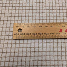 Load image into Gallery viewer, Close up flat lay of Claude 87% Linen 13% Rayon Check, Ivory, ruler included for scale - for sale at Minerva's Bower