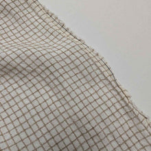 Load image into Gallery viewer, Selvedge close up of Claude 87% Linen 13% Rayon Check, Ivory - for sale at Minerva's Bower