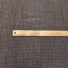 Load image into Gallery viewer, Flat lay of Claude 87% Linen 13% Rayon Check in Walnut, ruler included for scale - for sale at Minerva's Bower