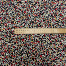 Load image into Gallery viewer, Flat lay of Claudia 100% Cotton Pinwale Cord in Black by Kokka, ruler included for scale - for sale at Minerva's Bower 