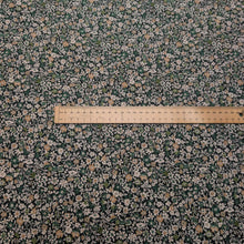 Load image into Gallery viewer, Flat lay of Claudia 100% Cotton Pinwale Cord in Green by Kokka, ruler included for scale - for sale at Minerva's Bower 