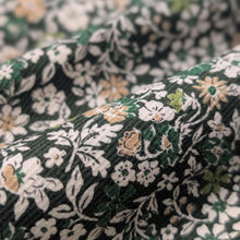 Load image into Gallery viewer, Close up flat drape  of Claudia 100% Cotton Pinwale Cord in Green by Kokka - for sale at Minerva's Bower 