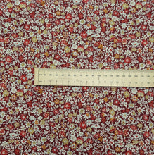 Load image into Gallery viewer, Flat lay of Claudia 100% Cotton Pinwale Cord in Red by Kokka, ruler included for scale - for sale at Minerva's Bower 
