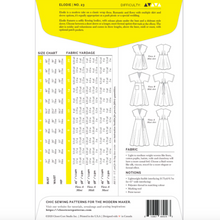 Load image into Gallery viewer, Closet Core Elodie Pattern Cover Size Chart Information - for sale at Minerva's Bower 