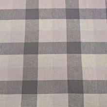 Load image into Gallery viewer, Tonal grey Yarn dyed crinkle 55% linen 45% cotton check available at Minerva&#39;s Bower