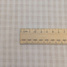 Load image into Gallery viewer, Close up Flat Lay of 100% Cotton Cloud Grid, White, ruler included for scale - for sale at Minerva's Bower Minerva's Bower