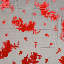 Load image into Gallery viewer, orange floral devore silk velvet on chocolate base. Available at Minerva's Bower